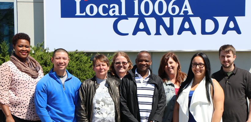 New Union Stewards attend training at the Local 1006A Training Centre. New Union Stewards attend training at the Local 1006A Training Centre.