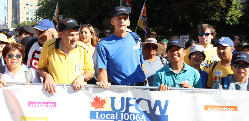 Local 1006A members proudly march in the Toronto Labour Day Parade.