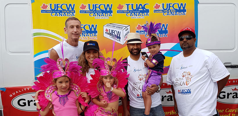 UFCW Canada Local 1006A joined more than 2000 junior masqueraders for Caribana Junior Carnival and Family Day. 