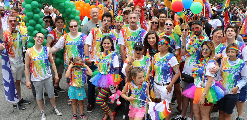 Local 1006A members participate in the Toronto Pride Parade