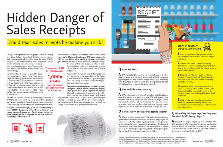 Click here to read our 2019 article on Toxic BPA receipts.