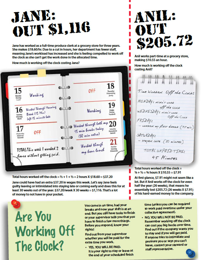 How Much is Working Off the Clock Coting You? UFCW Canada Local 1006A