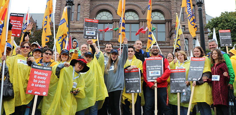 UFCW Canada Local 1006A Rallies for Fairness for all Ontario Workers 