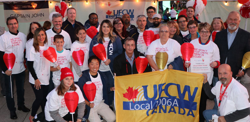 Local 1006A participates in Light the Night in Toronto.