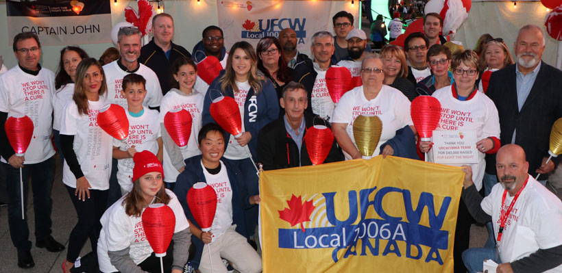 UFCW 1006A participants at the 2017 Light the Night event in Toronto