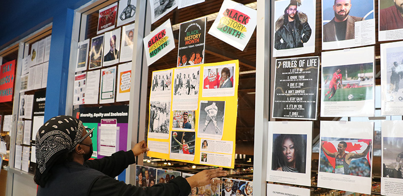 1006A Steward Raises Awareness with Black History Month Display at Work