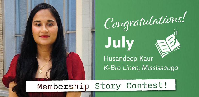 Member Husandeep from K-Bro Linen poses for a photo.